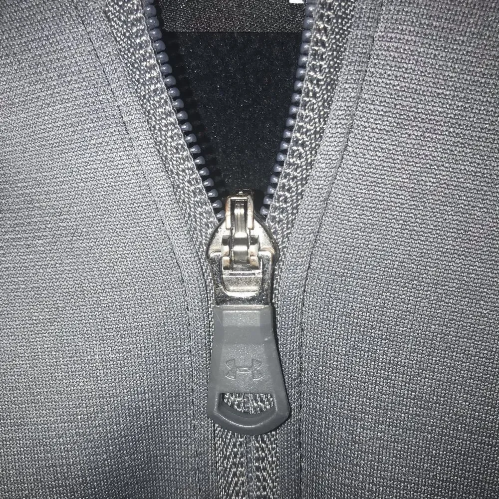 Under Armour Grey & Black Full Zip Hooded Jacket